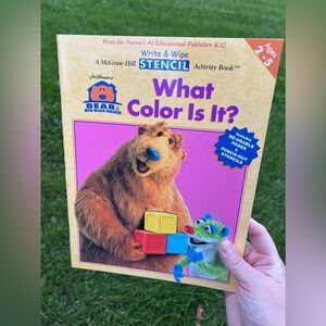 Bear in the Big Blue House Write & Wipe Stencil Book Jim Henson NEW Vintage 2001